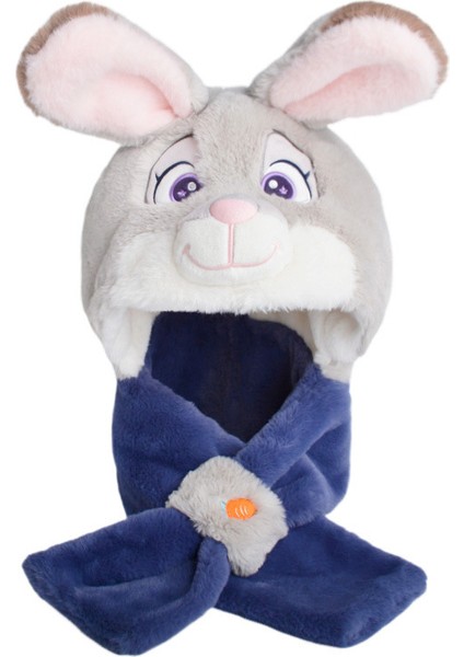 Disney Zootopia Judy Karikatür Peluş Eşarp Şapka 2 Bir 1 (Yurt Dışından)