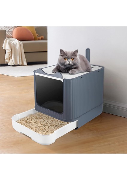 Uv Işıklı Kapalı Kedi Kumu Kabı