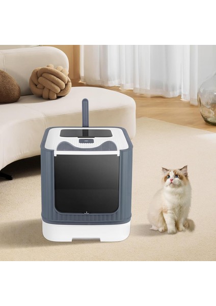 Uv Işıklı Kapalı Kedi Kumu Kabı