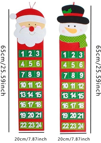 Noel Takvim Keçe Dekorasyon Kolye (Yurt Dışından) fırsatları