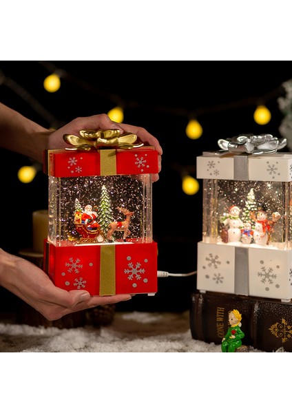 Noel Kristal Küre Otomatik Kar Müzik Kutusu Gece Işığı (Yurt Dışından) modelleri