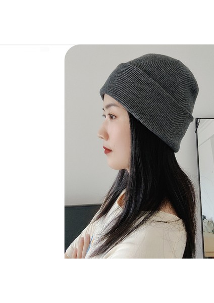 Sonbahar ve Kış Basit Örme Şapka Kadın Sıcak Şapka (Yurt Dışından) fiyatları