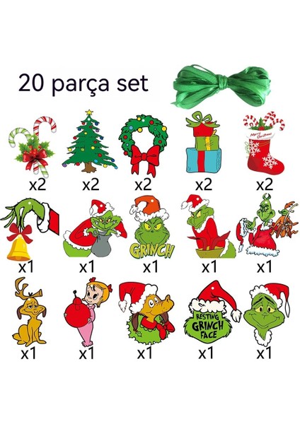Noel Grinch Temalı Parti Süsleme Süsleme (Yurt Dışından)