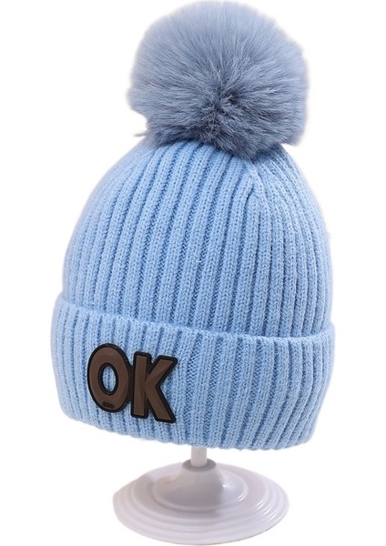 Çocuk Örme Şapka Sıcak Rüzgar Dayanıklı Peluş (Yurt Dışından)