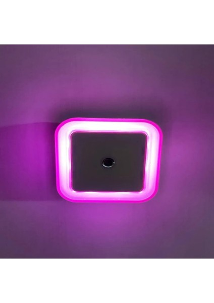 CT-9500 Priz Sistemli Fotoselli Ledli Sensörlü Gece Lambası Pembe Renk