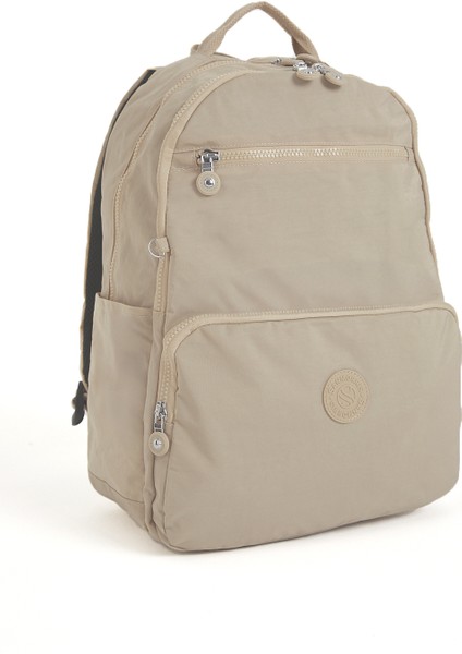 Sanmorris Glc Unisex 3060 Suya Dayanıklı Orta Boy Krinkıl Kumaş Çok Gözlü Siyah Laptop Okul ve Seyahat Sırt Çantası fırsatları