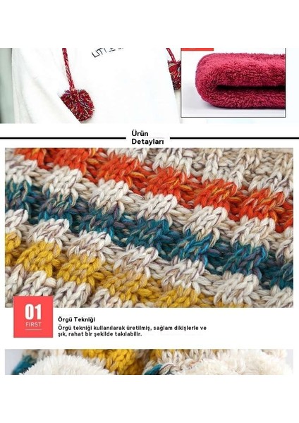 Kış Modaya Uygun ve Çok Yönlü Kore Tarzı Kadife Örme Yün Şapka Eşarbi (Yurt Dışından) fırsatları