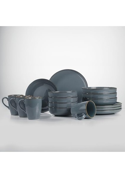 4 Kişilik 16 Parça Yemek Takımı 730P01 Mavi modelleri