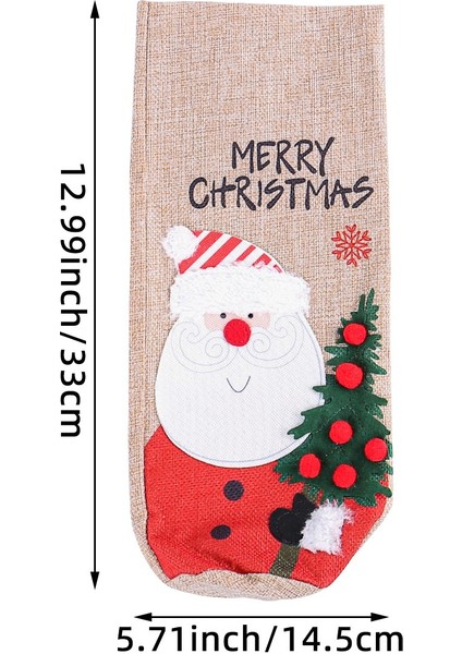 Noel Kırmızı Şarap Torbaları Noel Süsleri (Yurt Dışından)