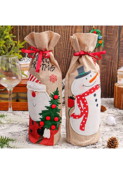 Noel Kırmızı Şarap Torbaları Noel Süsleri (Yurt Dışından) modelleri