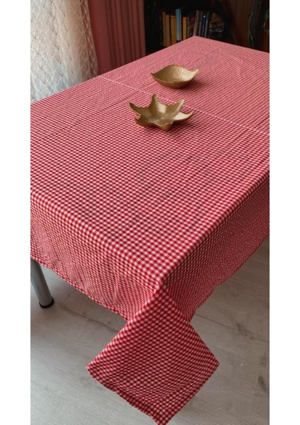 Piknik Örtüsü Sofra Bezi 170 x 120 cm (Kırmızı (5 mm Kare))