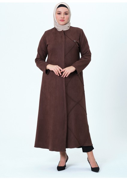 Aslıcan Kadın Büyük Beden Süet Kumaş Mevsimlik Ferace/pardesü fiyatları
