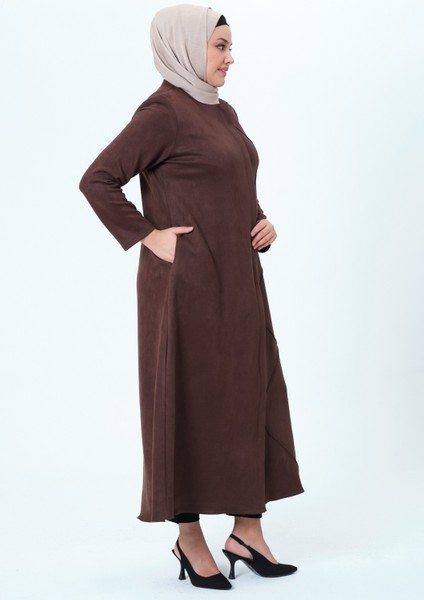 Aslıcan Kadın Büyük Beden Süet Kumaş Mevsimlik Ferace/pardesü fırsatları