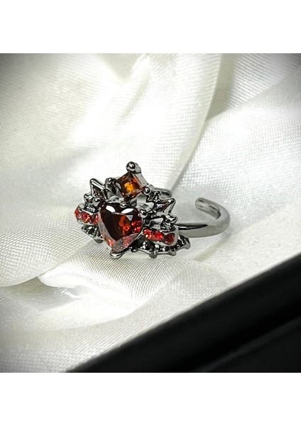 Kırmızı Kalpli Ayarlanabilir Pinterest Yüzük fiyatları