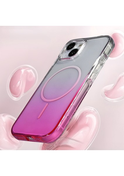 iPhone 14 Kılıf Rainbow Renkli Septik Manyetik Şarj Kapak modelleri