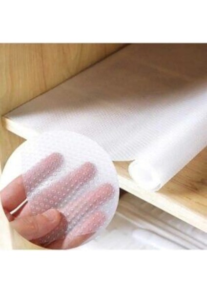 Sermat Sılver Eva Shelf Liner Şeffaf Kaydırmaz Raf Dolap ve Çekmece Örtüsü 45 cm x 10 Metre ROYALEKS-RF50
