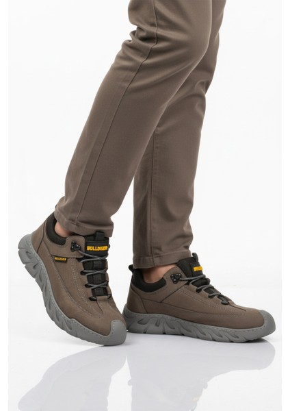 Gri Nubuk hakiki Deri Erkek Casual Ayakkabı