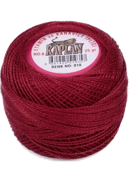Kaplan Etamin ve Kanaviçe Ipi 8 No Kod/renk: 818 - Royaleks