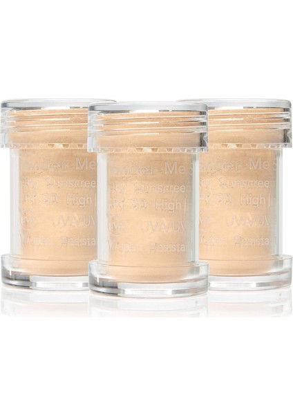 Jane Iredale Pudra-Me SPF30 Kuru Güneş Koruyucu, Yedek 3 Paket
