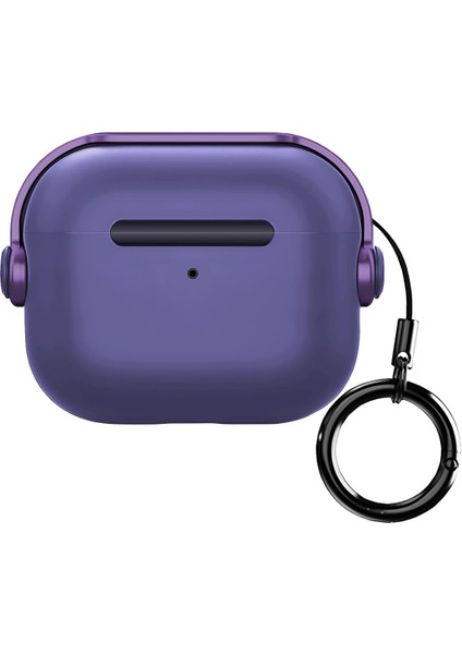 Labs Pro/pro 2 Djpods Sert Malzemeli Kilitli Kapak Askı Aparatlı Pro/pro 2 Uyumlu Kılıf (Mor - Mor)