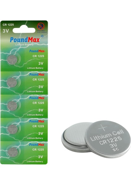 1225 CR1225 DL1225 3 V Lityum Düğmeli Piller (5&apos;li Paket)