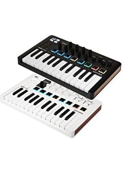 Minilab 3 Beyaz Midi Klavye 25 Tuşlu Hız Hassasiyetli Kontroller ile Müzik Üretimi İçin fırsatları