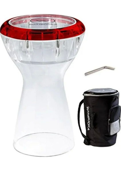 Wambooka Diamond Şeffaf Çömlek Darbuka (Kılıf+Yedek Deri)