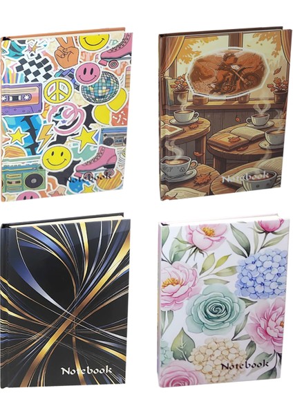 Sert Kapak Defter 160 Sayfa 4 Adet