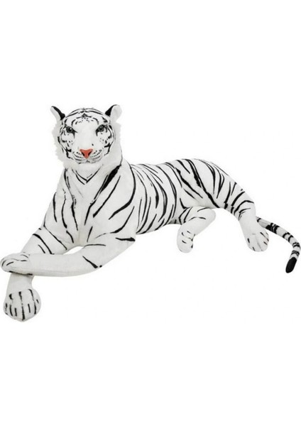 Peluş Yatan Beyaz Kaplan 130 cm