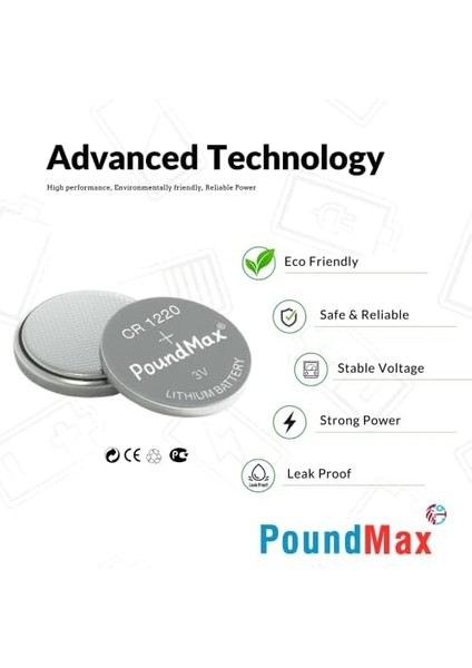 Adet CR1220 DL1220 1220 LIR1220 3V Lityum Pil Lityum Düğme Pil, Küçük Elektronik Cihazlar Için Araba Anahtarları, Uzaktan Kumandalar, Teraziler, Saatler Ölçüm Cihazları ve Hesap Makineleri fiyatları