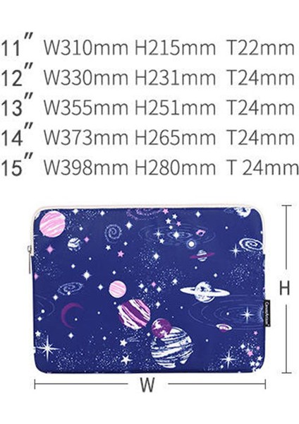 Canvasartısan H25-01 Ultra Ince Polyester Dizüstü Bilgisayar Kılıfı Dış Uzay Desenli Dizüstü Bilgisayar Çantası - Mavi/12 Inç Dizüstü Bilgisayarlar Için (Yurt Dışından) indirimleri