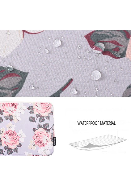 Canvasartısan H40-01 12 Inç Dizüstü Bilgisayarlar Için Taşınabilir Taşıma Çantası Gül Desenli Baskılı Saklama Çantası Çizilmez Kol Çantası - Gri (Yurt Dışından) indirimleri