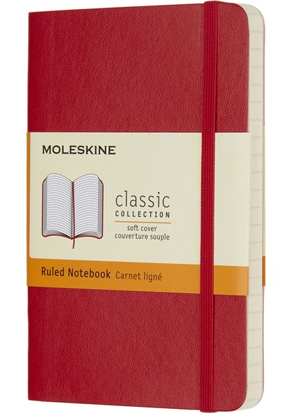 Çizgili Kırmızı Defter Cep Boy Soft Kapak