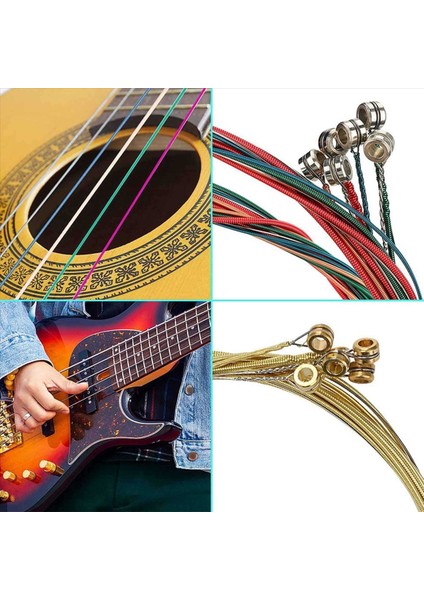 130 Pcs Gitar Dizeleri Tuner Capo Picks Pick Tutucu Başparmak Parmak Çekimleri Köprü Pimleri ile Gitar Aksesuarları Kiti (Yurt Dışından) modelleri