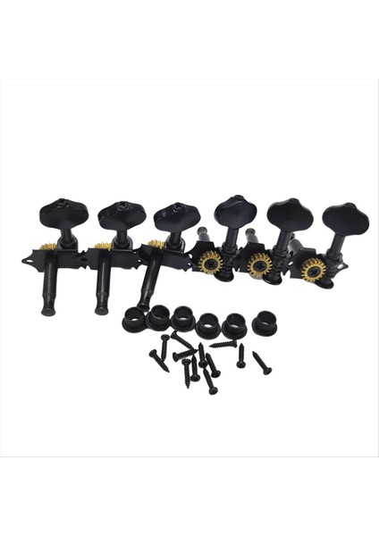 Akustik Gitar String Tuning Pegs Kit Vida Ferrule ile Evrensel Tuner Açık Ayarlama Standart Aksesuarlar Altın (Yurt Dışından)