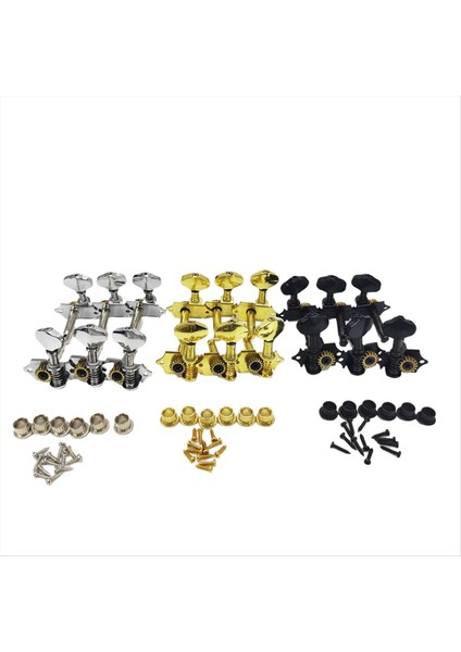 Akustik Gitar String Tuning Pegs Kit Vida Ferrule ile Evrensel Tuner Açık Ayarlama Standart Aksesuarlar Altın (Yurt Dışından) fırsatları