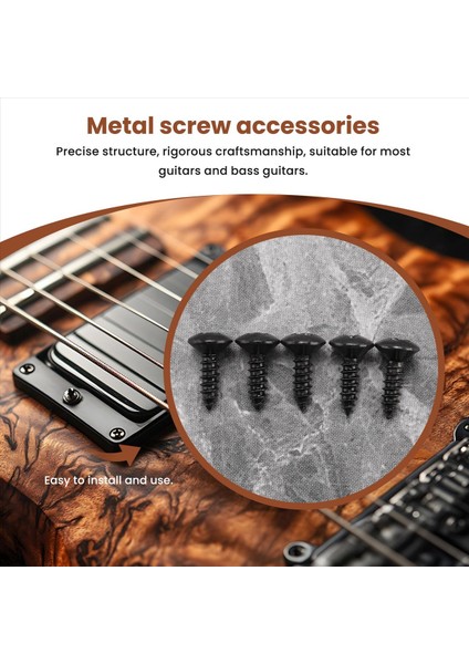 50X Gitar Bas Vidaları Çizik Plakaları Için Parçalar Pickguard Siyah (Yurt Dışından) indirimleri