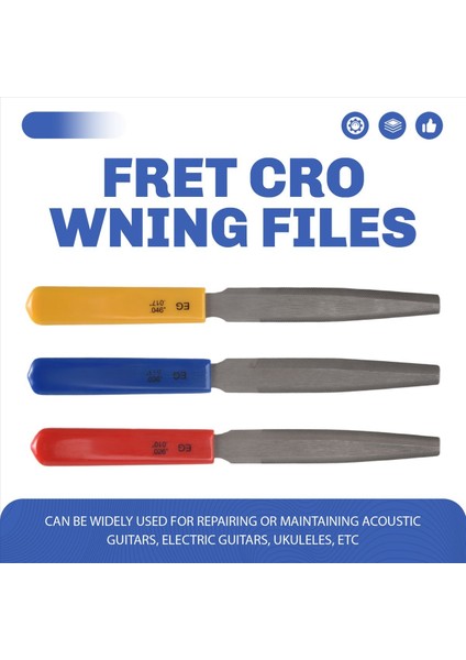 3pieces Konik Gitar Fıstığı Dosya Somun Yuvalı Dosya Seti Çift Kenar Tel Dosyası Elektif Gitar Tel Aleti Bas 7 6 Inç (Yurt Dışından) fırsatları