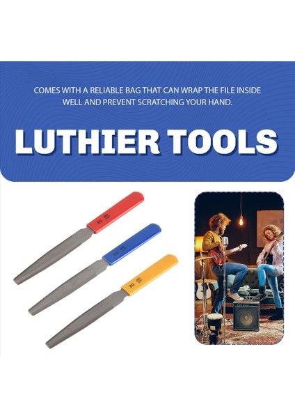 3pieces Konik Gitar Fıstığı Dosya Somun Yuvalı Dosya Seti Çift Kenar Tel Dosyası Elektif Gitar Tel Aleti Bas 7 6 Inç (Yurt Dışından) indirimleri