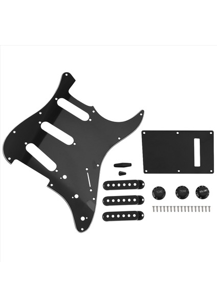 3 Kat Siyah 11 Delikli Sss Gitar Pickguard Strat Arka Plaka Pikap Kılıfları Knobs Guitarra Ipuçları Gitar Parçaları ve Aksesuarlar-52 x 52 x 52MM (Yurt Dışından) fırsatları