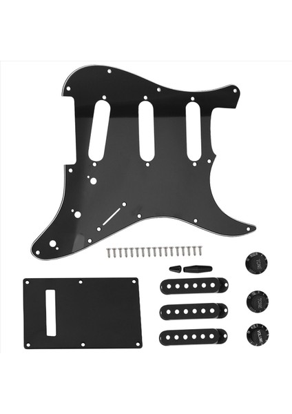 3 Kat Siyah 11 Delikli Sss Gitar Pickguard Strat Arka Plaka Pikap Kılıfları Knobs Guitarra Ipuçları Gitar Parçaları ve Aksesuarlar-52 x 52 x 52MM (Yurt Dışından) indirimleri