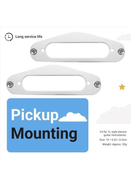 2 Adet Gitar Pikap Çerçevesi Montaj Halkası Tek Metal Düz Humbucker Pikap Halkası Tl Tarzı Elektro Gitar (Gümüş) (Yurt Dışından) indirimleri