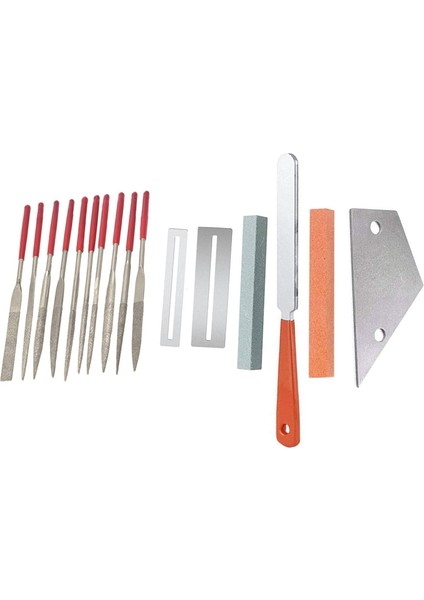 2 Set Gitar Fret Somun Yuvası Yuvası Pickguard Taşlama Dosyası Grubu Set Luthier Onarım Aracı 1 Set 10 Pcs ve 1 Set 6 Pcs (Yurt Dışından)