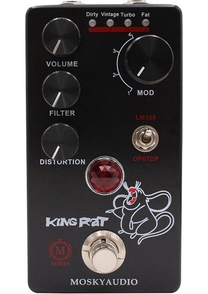 Moskyaudio King Gitar Etkileri Pedal Distorsiyonu Gerçek Baypas Devresi Gitar Işlemci Aksesuarları (Yurt Dışından)