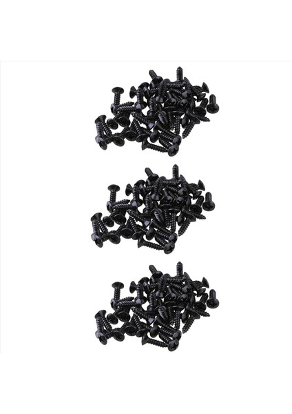 200X Gitar Bas Vidaları Çizik Plakaları Için Parçalar Pickguard Siyah (Yurt Dışından)