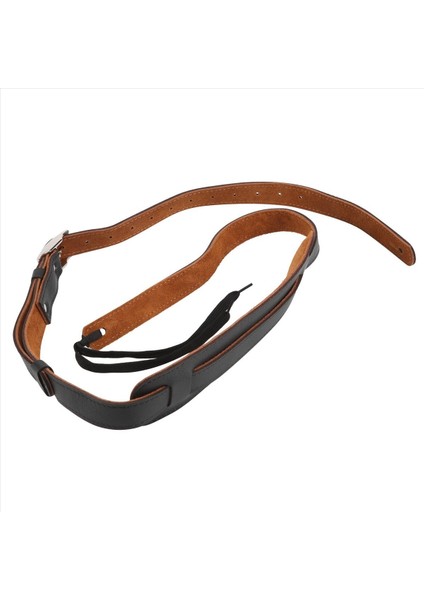 Dayanıklı Deri ve Metal Toka Elektro Gitar Kayış Kayışı Omuz Ped Ayarlanabilir Vintage Gitar Kayışları Siyah Renk (Yurt Dışından) fırsatları