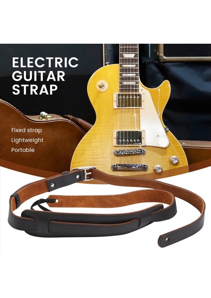 Dayanıklı Deri ve Metal Toka Elektro Gitar Kayış Kayışı Omuz Ped Ayarlanabilir Vintage Gitar Kayışları Siyah Renk (Yurt Dışından) indirimleri