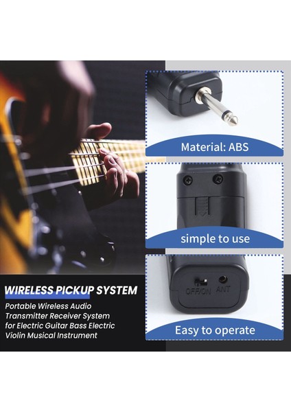 Elektro Gitar Bas Elektrikli Keman Müzik Enstrümanı Için Taşınabilir Kablosuz Ses Gitar Verici Alıcı Sistemi Kablosuz Alıcı (Yurt Dışından) indirimleri