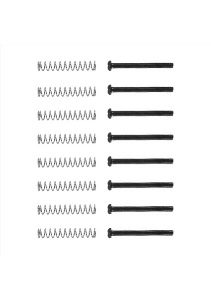 8 Pcs M2 5X32MM Elektro Gitar Humbucker Pikapları Yükseklik Vidasını ve Yayını Ayarla - Pitch 0 4mm - Siyah (Yurt Dışından) modelleri