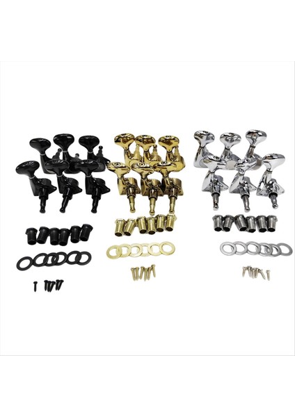 6 Adet Küçük Balık Kuyruğu Düğmesi Mühürlü Dişli Iplik Ayarlama Mandalları Tuner Akustik Elektro Gitar Gümüşü Için Makine Kafaları (Yurt Dışından) fırsatları